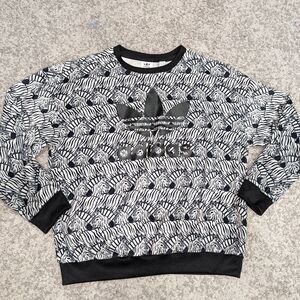 Adidas Zebra print youth pullover Sweater